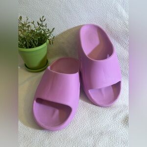 Vibrant Pink Slide Sandals